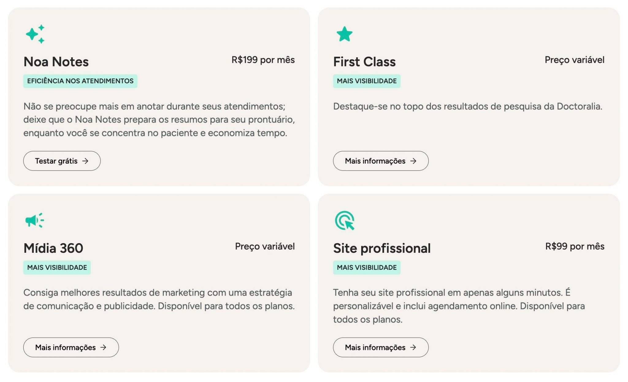 Doctoralia planos adicionais